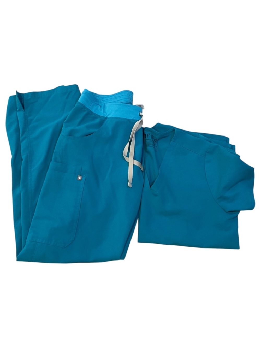 Figs Teal Scrub Set Straight Leg Women’s Size M/T